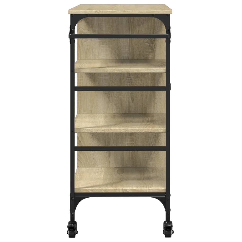 Kuchyňský Vozík 87,5X38,5X84,5 Cm Kompozitní Dřevo