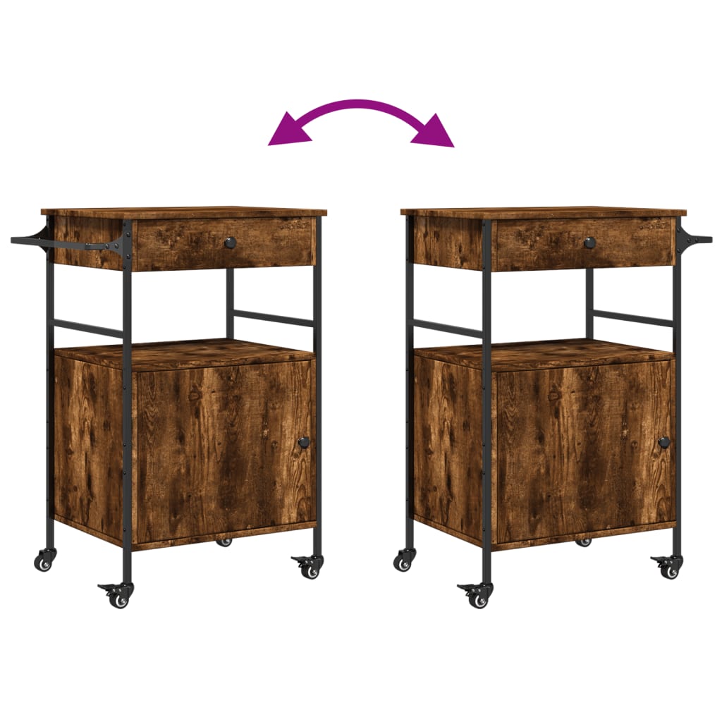 Kuchyňský Vozík 56 X 43 X 89,5 Cm Kompozitní Dřevo