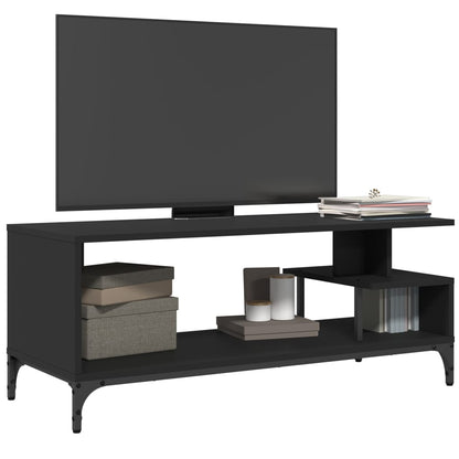 Tv Stolek Černý 102X40X41 Cm Kompozit A Práškově Lakovaná Ocel