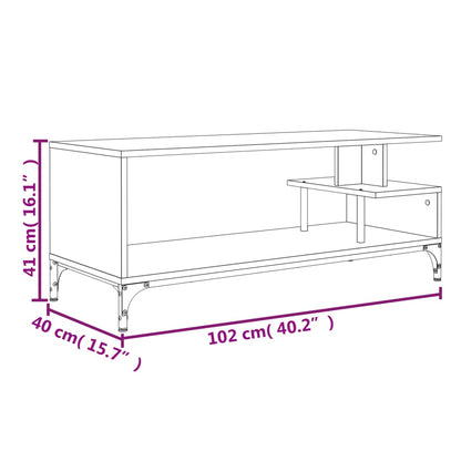 Tv Stolek Černý 102X40X41 Cm Kompozit A Práškově Lakovaná Ocel