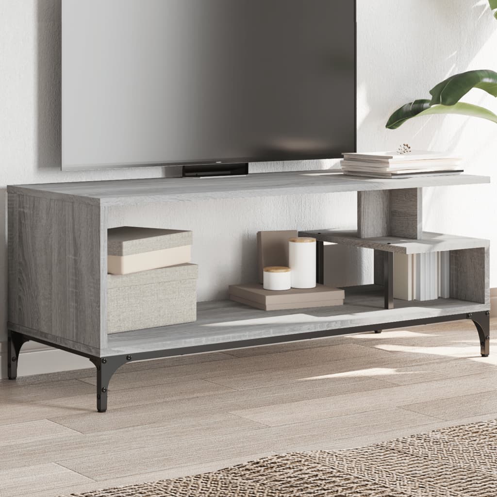 Tv Stolek Černý 102X40X41 Cm Kompozit A Práškově Lakovaná Ocel