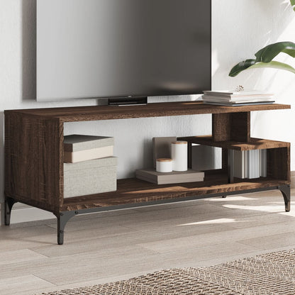Tv Stolek Černý 102X40X41 Cm Kompozit A Práškově Lakovaná Ocel