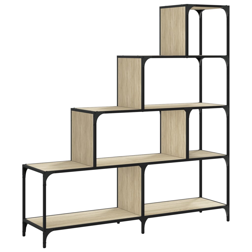 Knihovna Se 4 Schody Dub Sonoma 139 X 33,5 X 149 Cm Kompozit