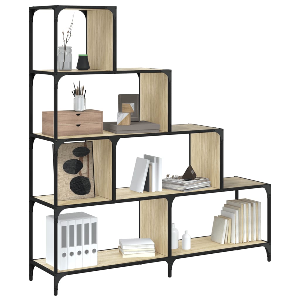 Knihovna Se 4 Schody Dub Sonoma 139 X 33,5 X 149 Cm Kompozit