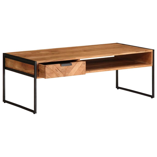 Konferenční Stolek 110 X 55 X 40 Cm Masivní Akáciové Dřevo