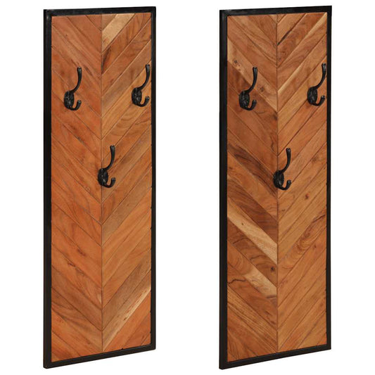 Věšáky Na Kabáty 2 Ks 35X1X90 Cm Masivní Dřevo Akácie