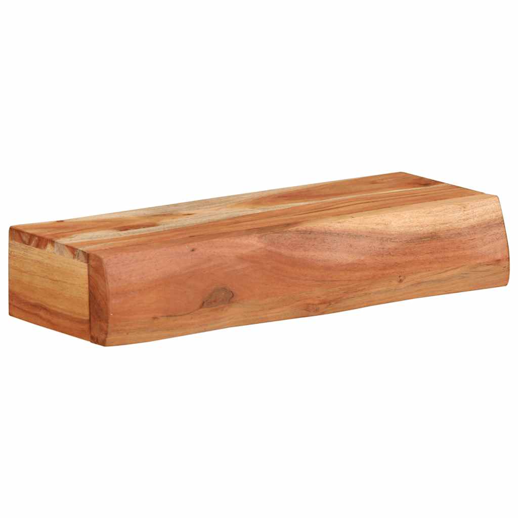 Nástěnné Police 2 Ks 40X17X8 Cm Masivní Dřevo Akácie