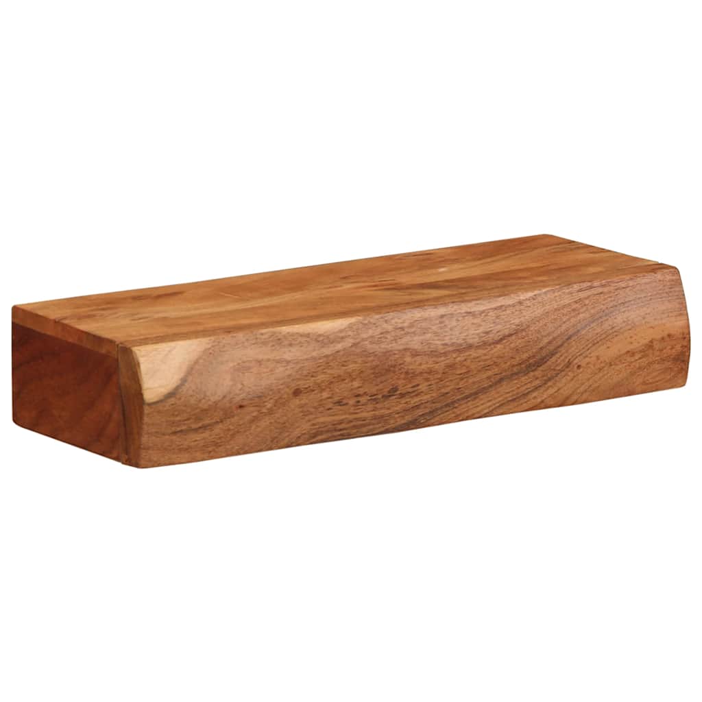 Nástěnné Police 2 Ks 40X17X8 Cm Masivní Dřevo Akácie