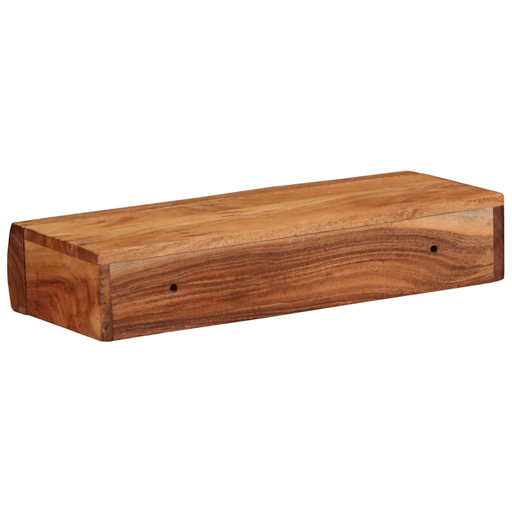Nástěnné Police 2 Ks 40X17X8 Cm Masivní Dřevo Akácie