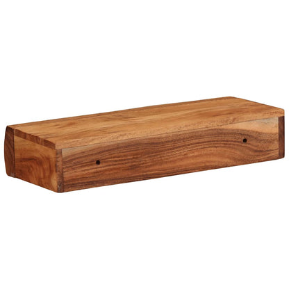 Nástěnné Police 2 Ks 40X17X8 Cm Masivní Dřevo Akácie