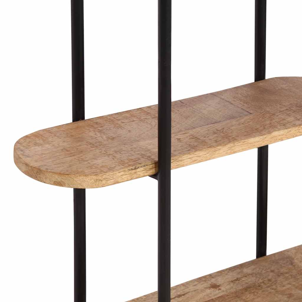 Nástěnná Police 90 X 20 X 116,5 Cm Masivní Surové Dřevo Mango