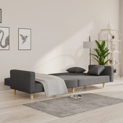 2Místná Rozkládací Pohovka Se 2 Polštáři Textil