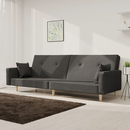 2Místná Rozkládací Pohovka Se 2 Polštáři Textil
