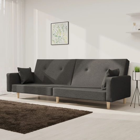 2Místná Rozkládací Pohovka Se 2 Polštáři Textil