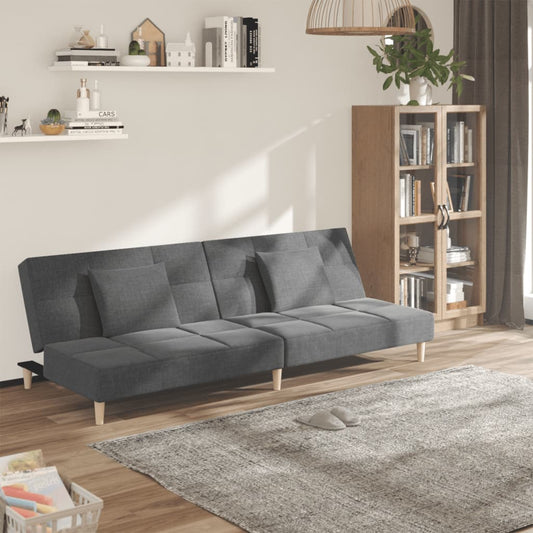 2Místná Rozkládací Pohovka Se 2 Polštáři Textil