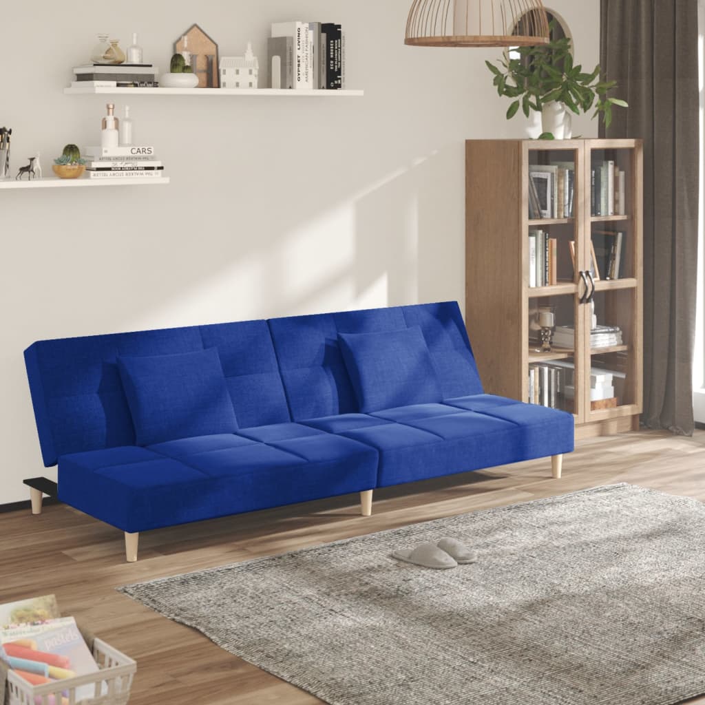 2Místná Rozkládací Pohovka Se 2 Polštáři Textil