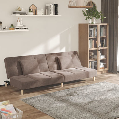 2Místná Rozkládací Pohovka Se 2 Polštáři Textil