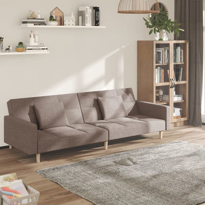 2Místná Rozkládací Pohovka Se 2 Polštáři Textil