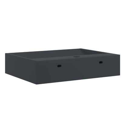 Umyvadlo 60X38X11 Cm Minerální/Mramorový Kompozit Antracitové