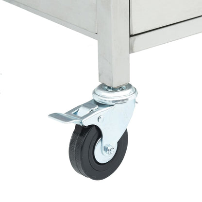 Plynový Gril S 5 Hořáky Stříbrný Nerezová Ocel