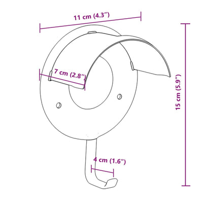 Věšáky Na Uzdy 3 Ks Nástěnné Černé Železo