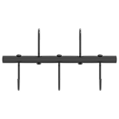 Věšák Na Uzdy S 5 Otočnými Háčky Černý Ocel
