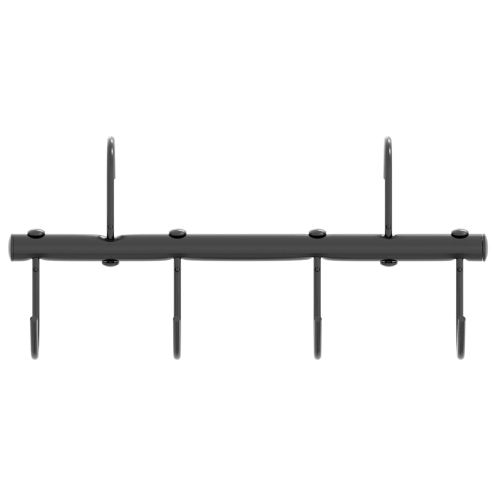 Věšák Na Uzdy S 6 Otočnými Háčky Černý Ocel