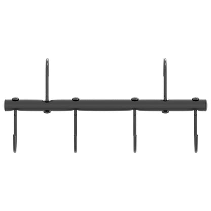 Věšák Na Uzdy S 6 Otočnými Háčky Černý Ocel