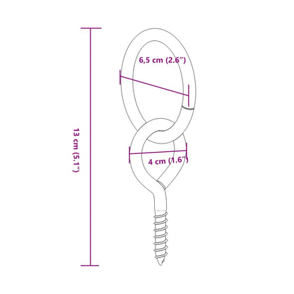 Vázací Kroužky S Očky S Vrutem 3 Ks Stříbrné Ocel