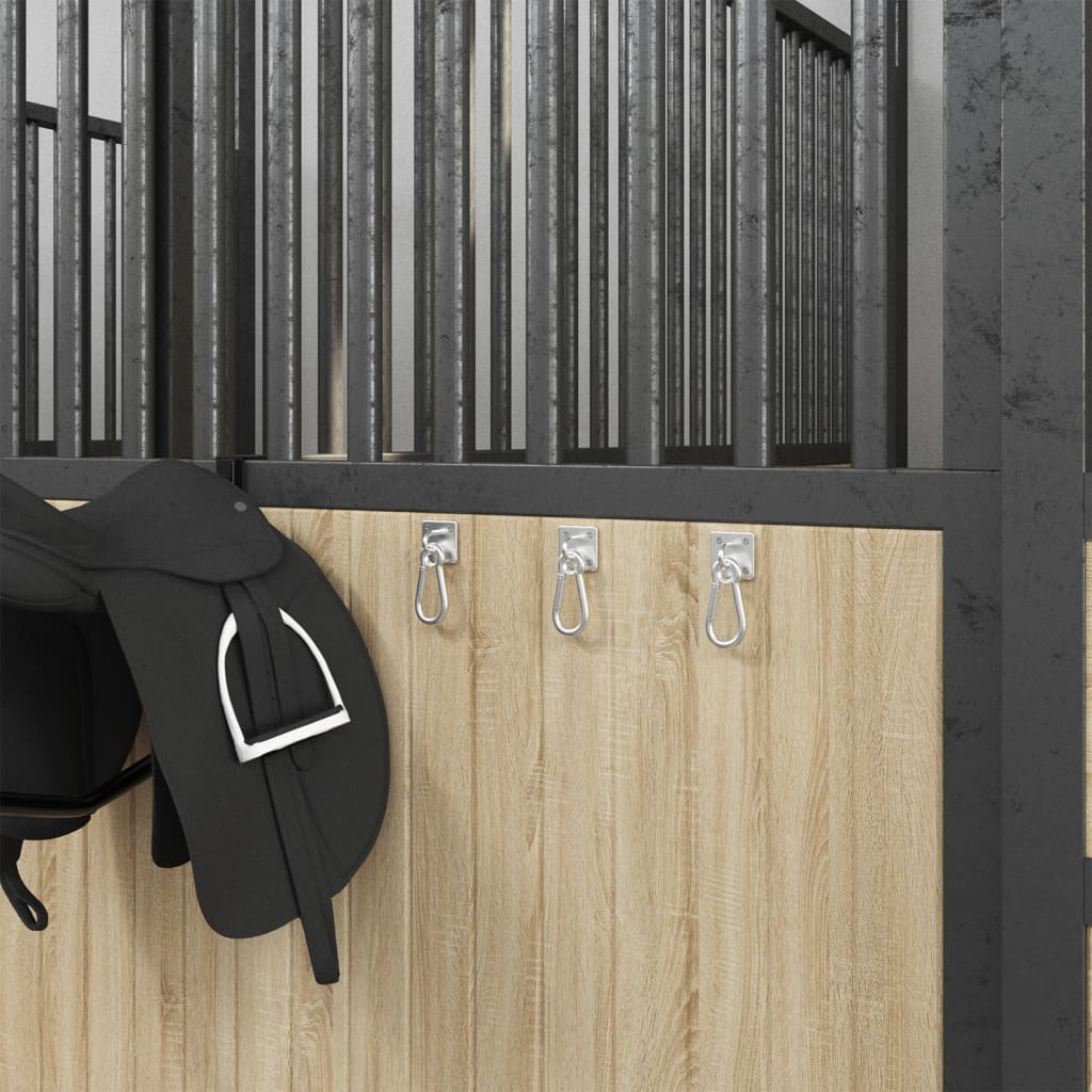 Destičky S Okem A Karabinami 3 Ks 360° Otočné Stříbrné Ocel