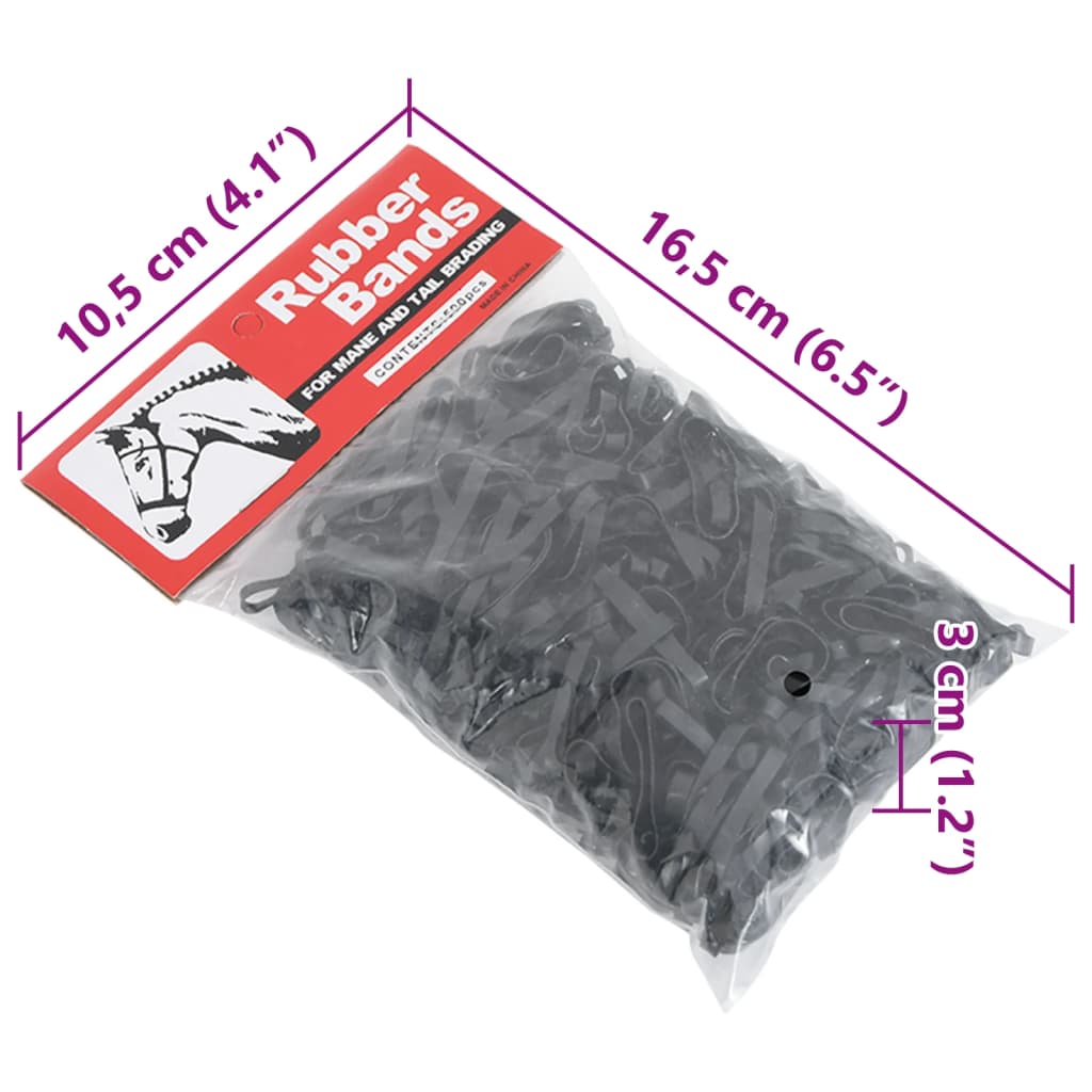 Gumičky Na Hřívu 500 Ks Černé Silikon