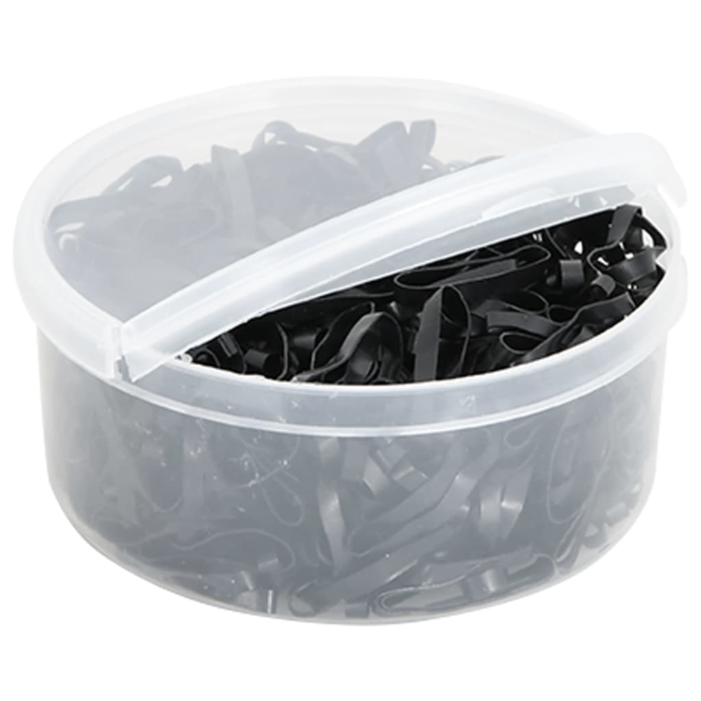 Gumičky Na Hřívu 500 Ks Černé Silikon Šedá