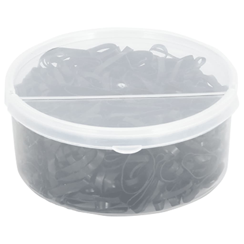 Gumičky Na Hřívu 500 Ks Černé Silikon Šedá