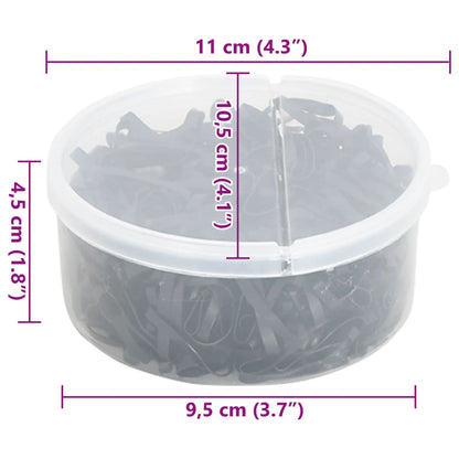 Gumičky Na Hřívu 500 Ks Černé Silikon Šedá