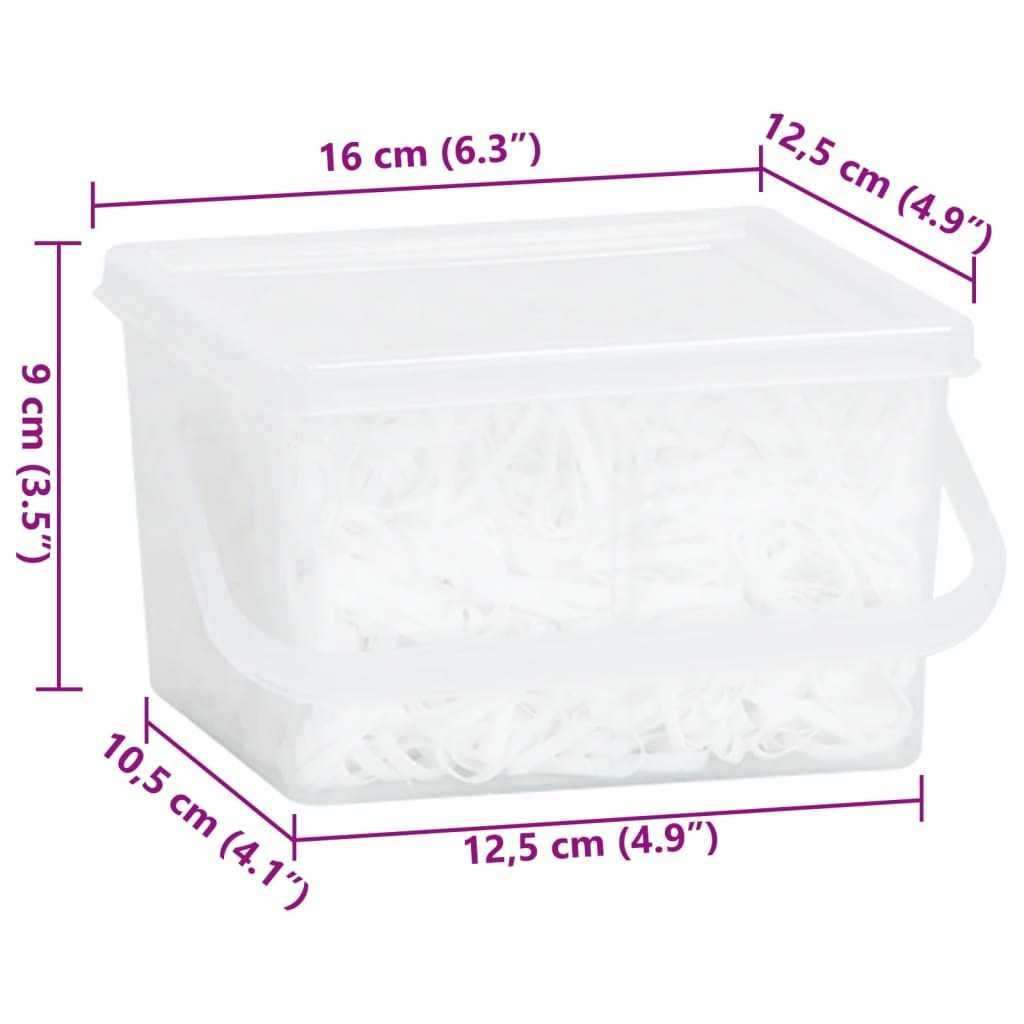 Gumičky Na Hřívu 2 500 Ks Bílé Silikon