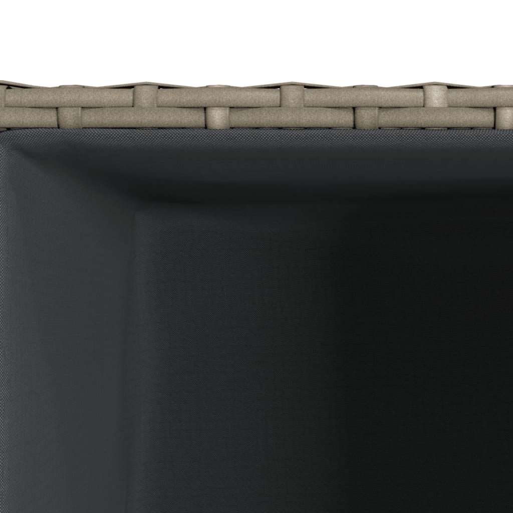 Zahradní Truhlíky 3 Ks Šedé Polyratan