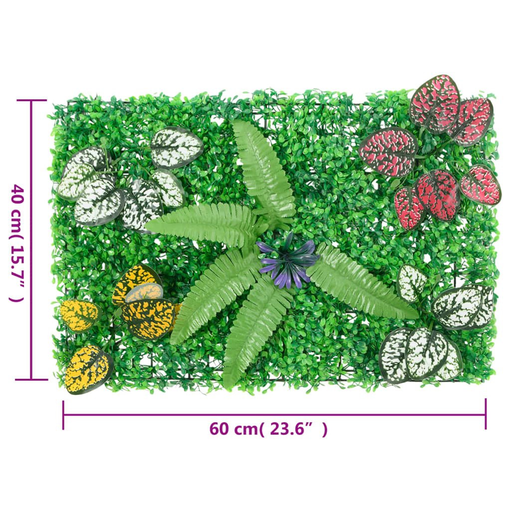  vidaXL Umělý plot s rostlinami 24 ks zelený 40 x 60 cm