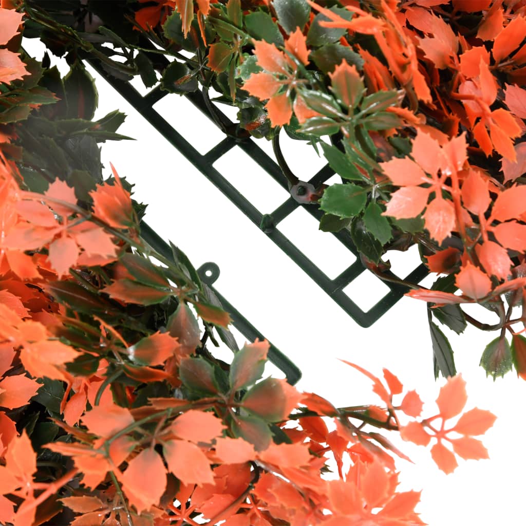  vidaXL Umělý plot s javorovými listy 6 ks světle červený 40 x 60 cm