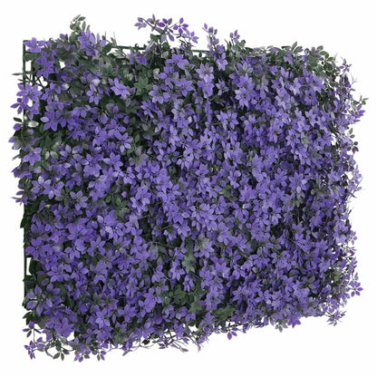   Umělý Listnatý Plot 24 Ks Fialový 40 X 60 Cm