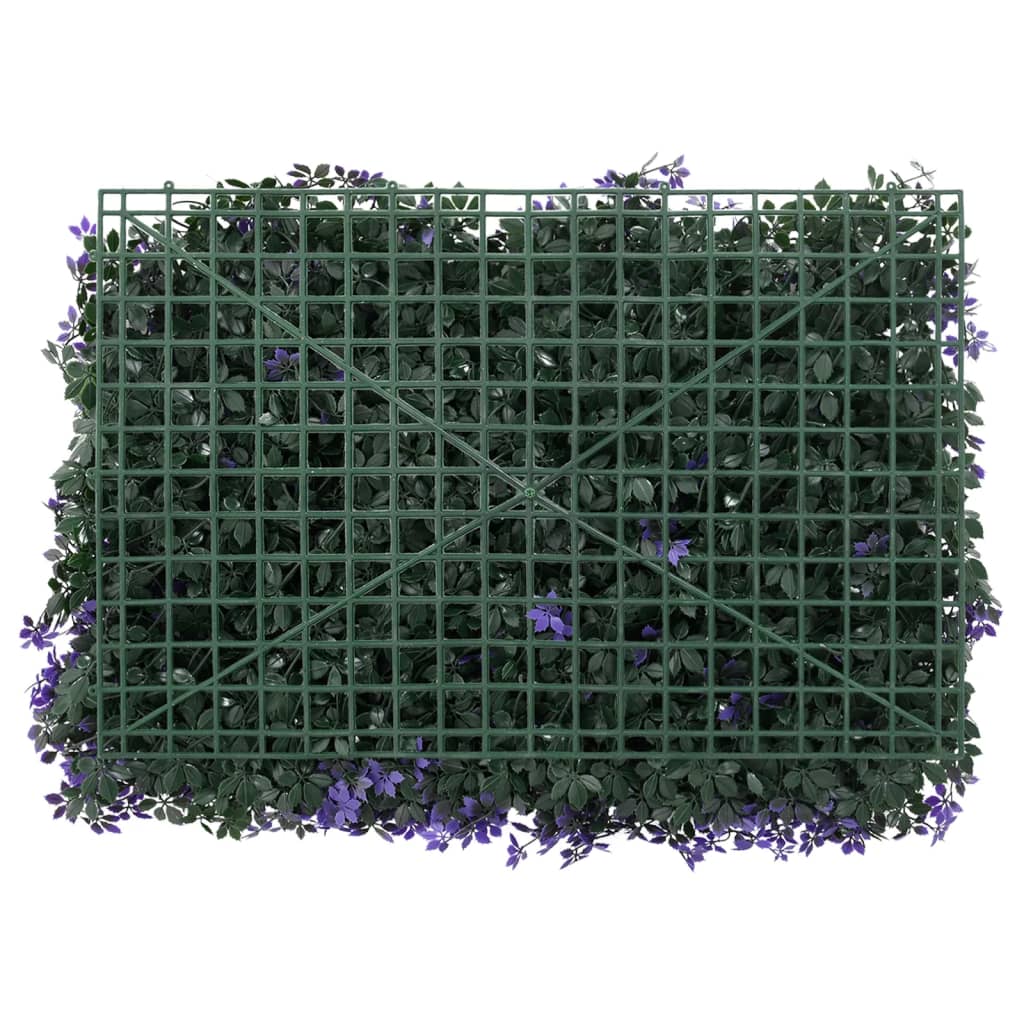   Umělý Listnatý Plot 24 Ks Fialový 40 X 60 Cm