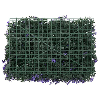   Umělý Listnatý Plot 24 Ks Fialový 40 X 60 Cm