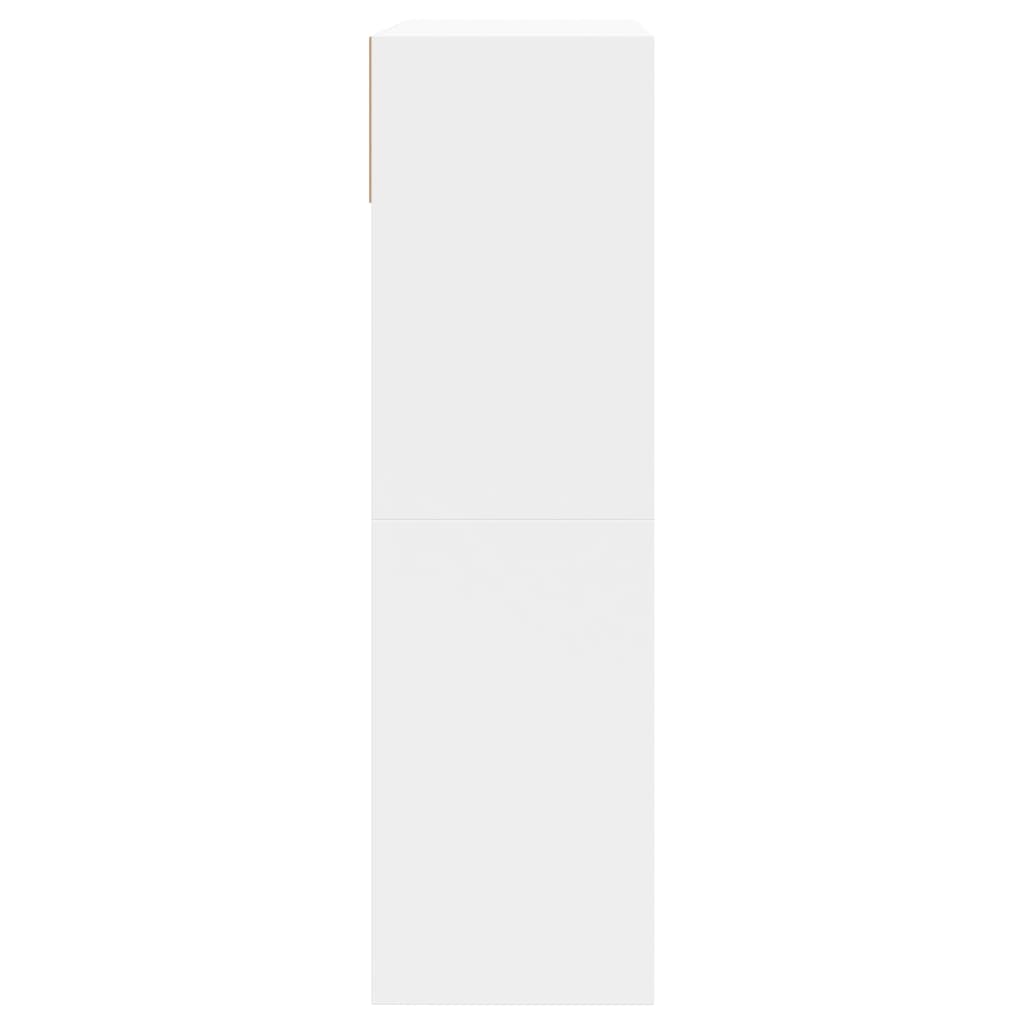 Botník Se 2 Výklopnými Zásuvkami Bílý 80 X 34 X 116 Cm