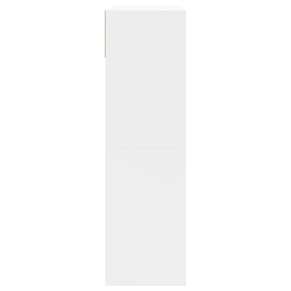 Botník Se 2 Výklopnými Zásuvkami Bílý 80 X 34 X 116 Cm