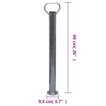 Opěrné Kolo Přívěsu 60 Mm Se 2 Trubkami A 2 Dělenými Svorkami