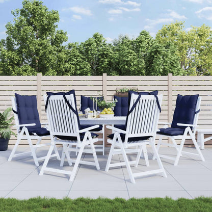 Podušky Na Židli S Vysokým Opěradlem 2Ks Námořnická Modř Oxford