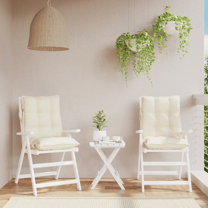 Podušky Na Židli S Nízkým Opěradlem 2 Ks Béžové Oxfordská Látka