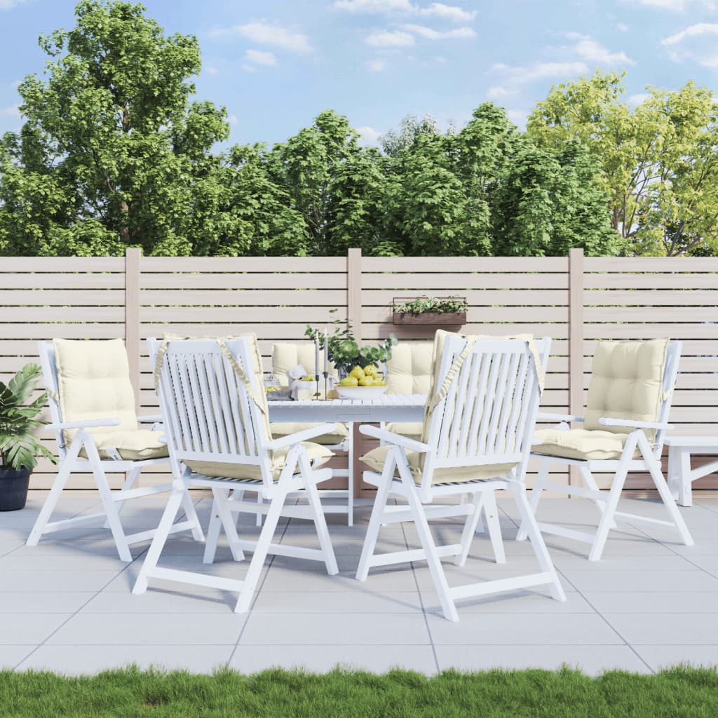 Podušky Na Židli S Nízkým Opěradlem 2 Ks Béžové Oxfordská Látka