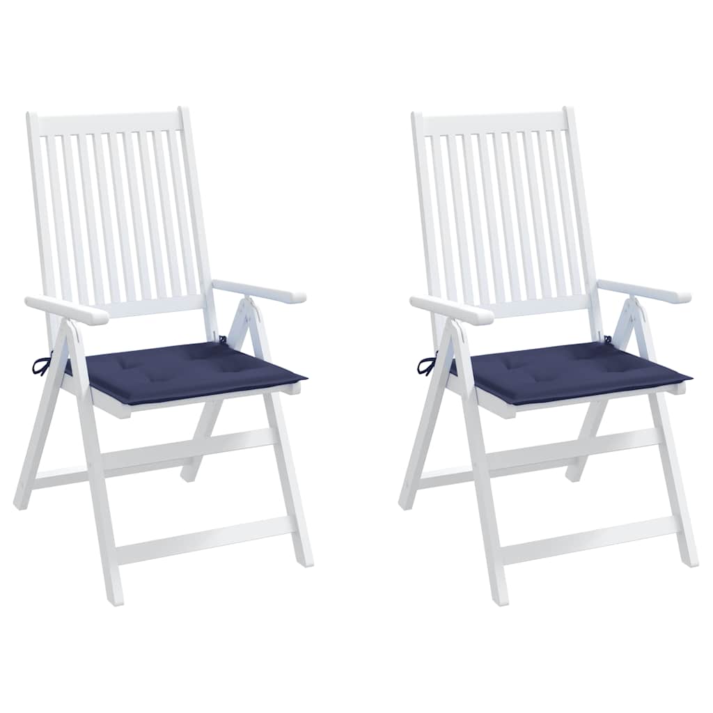 Podušky Na Palety 2 Ks Námořnicky Modré 40 X 40 X 3 Cm Oxford Námořnická Modrá