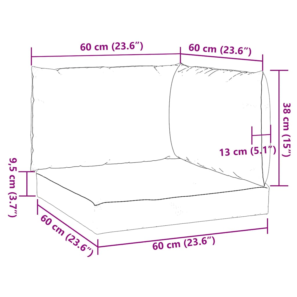 Podušky Na Palety 3 Ks Námořnicky Modré Oxfordská Látka