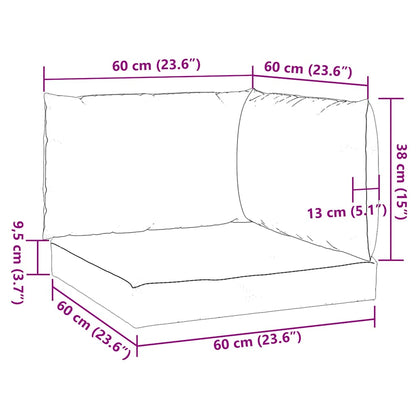 Podušky Na Palety 3 Ks Námořnicky Modré Oxfordská Látka